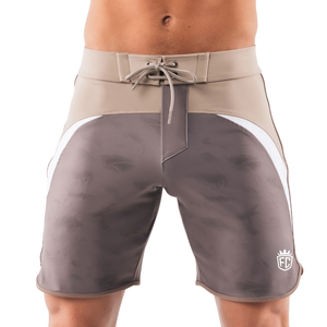 Shorts de bain pour hommes à séchage rapide, extensibles, design color block, pour le surf, la plage, la natation, les sports nautiques, OEM - Product Image 1