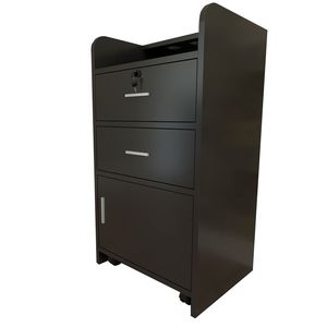 Mobiletto Organizzatore Nero per Salone di Bellezza, Tavolino Laterale - Product Image 2