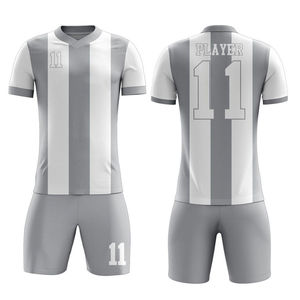 Conjunto de Camiseta de Fútbol Personalizada para Hombre, Cuello en V, Manga Corta, 100% Poliéster, Transpirable, Uniforme de Fútbol para Adultos, Impresión Sublimada - Product Image 1