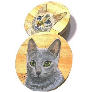 Support de téléphone portable en bois coloré personnalisé pour animaux de compagnie, idéal pour les cadeaux - Product Image 2
