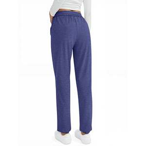 Pantalon de survêtement streetwear uni en coton épais 100 % avec cordon de serrage, impression puff personnalisée du logo, directement de l'usine - Product Image 1
