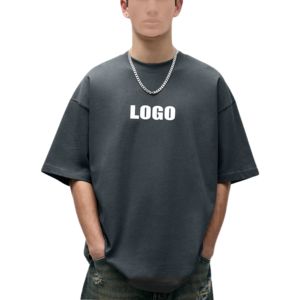 Camiseta de Alta Calidad, 280 g/m², 100% Algodón, Talla Grande, Estampada, Bordada, con Diseño Personalizado, Camiseta Blanca para Hombre - Product Image 1