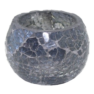 Décoration de Noël Or Orange Mosaïque Moderne Intérieur Verre Votive Pièce Maîtresse De Luxe Design Bougie Pot Personnalisé - Product Image 5