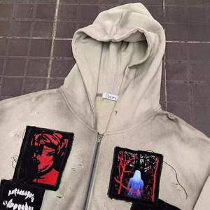 Hoodies de haute qualité avec logos personnalisés, motif uni, effet délavé, séchage rapide, dernier design, style vintage, service OEM - Product Image 4