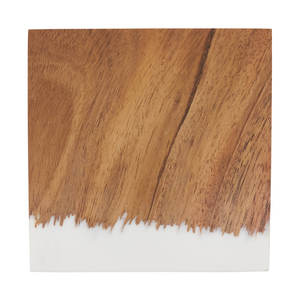 Juego de posavasos de madera y resina blanca de primera calidad, manteles decorativos para tazas de café y té, para fiestas y decoración del hogar - Product Image 6