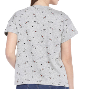 T-shirt imprimé décontracté pour femmes, hauts en coton respirant, manches courtes, vêtements légers et confortables - Product Image 4