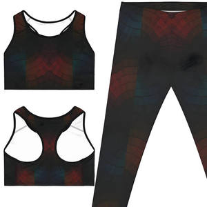 Conjunto de Yoga de 2 Piezas para Mujer, Talla Grande, Ecológico, Resistente al Viento, de Secado Rápido, Ligero, Transpirable, Cintura Alta, Cuello Redondo, Cintura Elástica - Product Image 6