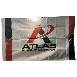 Drapeau rectangulaire vert en polyester pour académie de natation avec motif ailes et étoiles dorées, mât en acrylique durable pour usage extérieur - Product Image 6