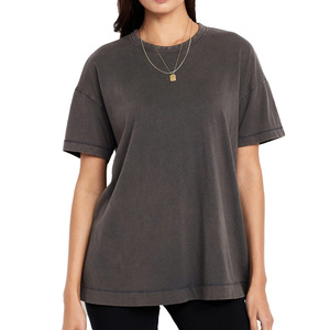 Camiseta Básica de Algodón para Mujer, Corte Ajustado, Cuello Redondo, Etiqueta Privada OEM, Suave y Elástica, Ropa Casual, Fabricante de Camisetas al por Mayor - Product Image 6