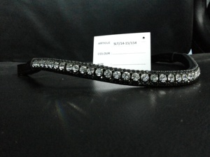 แถบคิ้วหนังอินเดียสำหรับม้าที่มีห่วงโซ่คริสตัลวิบวับทนทานและราคาไม่แพง - Product Image 6