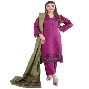 ชุดเดรสอินเดียสำหรับผู้หญิงจาก Super Whole Seller ผ้าวิสโคส ปักลายสไตล์ชาติพันธุ์ ดีไซน์ทันสมัย ตัดเย็บสำเร็จพร้อมใส่ ซัลวาร์ คามีซ สำหรับใส่ในชีวิตประจำวัน - Product Image 1