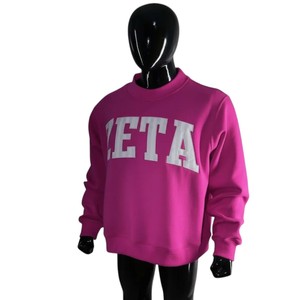 เสื้อสเวตเชิ้ตคอกลมสีชมพู Zeta คอเต่า ผ้าฝ้าย 100% ทรงปกติ ใส่ได้ทั้งชายและหญิง สไตล์ลำลอง พิมพ์ลายตัวอักษร โลโก้ด้านหน้า เหมาะสำหรับใส่ในฤดูใบไม้ร่วง - Product Image 3