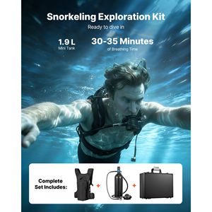 Tanque de Buceo Portátil de 1.9L, Cilindro de Respiración Subacuático Reutilizable, 35 Minutos de Tiempo de Buceo - Product Image 2