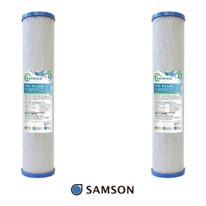 Cartouche de rechange en carbone pour filtre à eau au point d'utilisation, réduction du goût et de l'odeur du chlore, remplacement direct, changement sans effort - Product Image 1