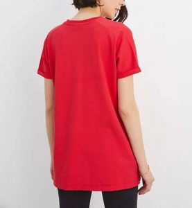 เสื้อยืดคอกลมแขนสั้นทรงโอเวอร์ไซส์สำหรับผู้หญิง สีพื้น ทรงหลวม ผ้าฝ้ายเจอร์ซีย์ 100% ระบายอากาศได้ดี สไตล์ลำลอง สำหรับฤดูใบไม้ผลิและฤดูร้อน - Product Image 6