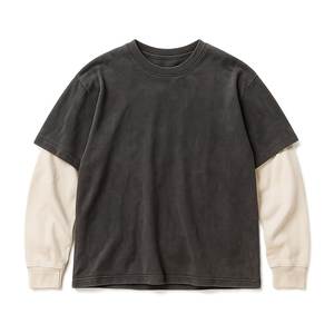 Men's Oversized Striped Crew Neck Knitted T-Shirt Casual Summer Wear Regular Fit <b>Dark</b> <b>Blue</b> And Gray Pattern - Product Image 6