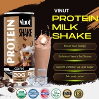 Boisson protéinée aromatisée à la purée de banane faible en gras, fraîchement pressée, 330 ml, pour 24 boîtes/paquet, marque privée OEM