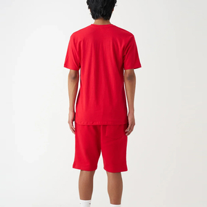 Ensemble T-shirt et short surdimensionné en coton 100 % personnalisé pour homme, style streetwear avec logo, couleur unie épaisse pour homme - Product Image 3