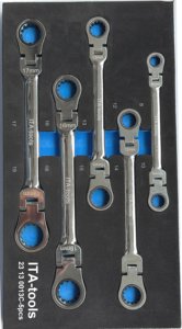 Stubby Double box <b>Spline</b> with Flex-head Ratcheting Wrench - Product Image 3