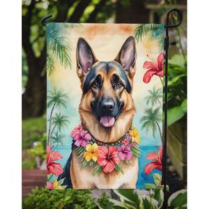 Bandera de jardín Luau Multicolor para buzón de Pastor Alemán, pancarta decorativa para patio, ilustraciones para macizos de flores de tamaño de jardín - Product Image 3