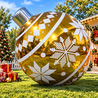 Boule de Noël gonflable personnalisée, grande décoration de Noël en PVC, boule miroir pour parc à thème, centre commercial, décoration d'événements