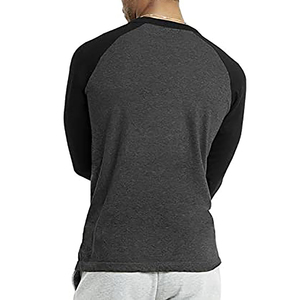 Wholesale Custom Logo Men Blank <b>Baseball</b> T-Shirts High Quality Contrast Raglan Sleeve Casual <b>Tees</b> Screen Printing Tops for Men - Product Image 2