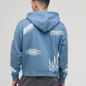 Sweat-shirts à capuche zippés coupe droite et ample, respirants, pour hommes, 100 % coton molletonné, impression numérique, dernier design, prix usine, les plus vendus - Product Image 4