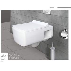 Inodoro suspendido de pared de forma dinámica, moderno y duradero, 535x345x295mm, cerámica sanitaria, para uso comercial en baños. - Product Image 3