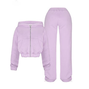 Acid Wash Distressed Men Winter Hooded Tracksuit 2 Piece <b>Set</b> Regular Fit Short Top & 100% Cotton Sweatpants <b>Embroidery</b> Patch - Product Image 6