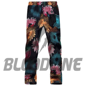 Jeans Rectos Estampados para Hombre Bloodline, Cintura Media, Estilo Casual de Verano, Mezcla de Poliéster y Algodón, Ligeros y Transpirables - Product Image 2