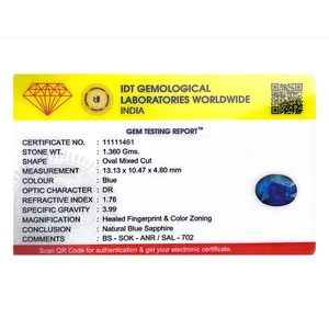 Natural Blue Sapphire 6.8 Carat Certified Loose Gemstone Wholesale - Product Image 4