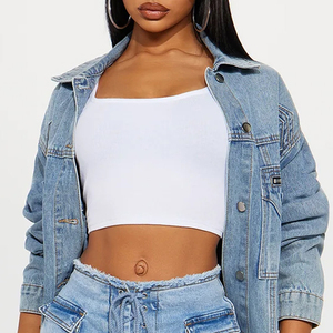 Conjunto de Chaqueta y Pantalón Vaquero para Mujer, Última Moda, Venta Directa de Fábrica, Mejor Precio, Hecho en Pakistán - Product Image 3