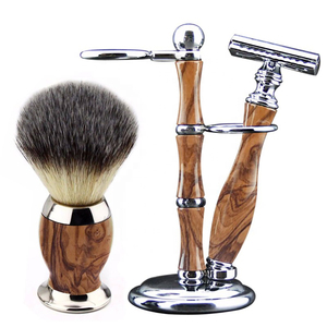 Premium PRESTIGE RAZOR Disposable Men's <b>Shaving</b> Set 3-Piece Complete Razor <b>Kit</b> with Single Blade Polish/Satin Finish - Product Image 3
