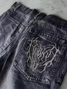 Shorts Bermuda en jean tendance pour homme, taille mi-haute, coupe droite ample, jambe large, braguette boutonnée, respirant et infroissable - Product Image 2