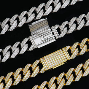 Lab Grown Emerald Cut 14K Solid Gold Geometric Hiphop Chain Link <b>Bracelet</b> Unisex Wedding Party Everyday Wear IGI Certified Gift - Product Image 3