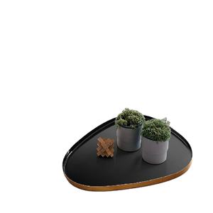 Fabuleux Design Moderne Couleur Or Fer Métal Ovale Plateau De Service En Laiton Finition Ustensiles De Cuisine Utilisé Dans Le Prix De Grossiste - Product Image 1