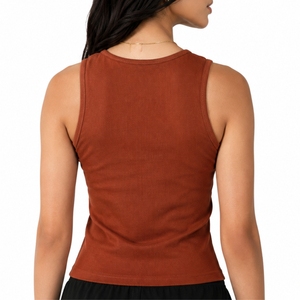 <b>Women's</b> Ribbed <b>Tank</b> <b>Top</b> Premium Quality Fabric Slim Fit Fitness Breathable Lightweight Export Quality Custom Made <b>Tank</b> <b>Top</b> - Product Image 2