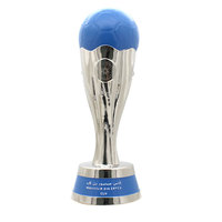 Fabricant Champion Design Trophée en cristal moderne Football Basketball League Microphone Ornements de haute qualité plaqué or