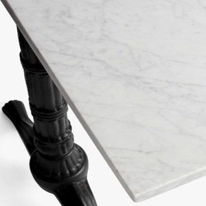 Cast <b>Iron</b> Vintage Design Rectanglur Dining <b>Tables</b> With Marble Top Royal <b>Iron</b> Casted Dining <b>Table</b> 6 Seater Metal Dining <b>Table</b> - Product Image 6
