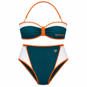 Quick Dry Windproof Reversible Beachwear Swimwear Women's <b>Sexy</b> Two-Piece <b>Bikini</b> <b>Set</b> with Pattern Front Logo - Product Image 3