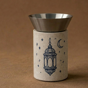 Lanterne brûle-encens robuste et moderne en métal, recouverte de tissu, avec motif, pour Oud Bakhoor et charbon, vente en gros - Product Image 1