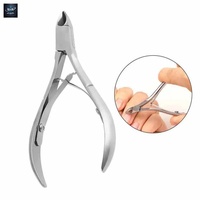 Coupe-ongles professionnels de luxe en acier inoxydable 12,5 mm à mâchoires biseautées, lame incurvée, pointe affûtée, coffret cadeau pour outils de manucure des doigts