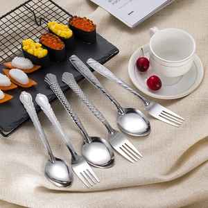 Ensemble de couverts multifonction en acier inoxydable, cuillère, fourchette, couteau, pour le camping, les voyages, les repas en plein air, ustensiles portables - Product Image 1