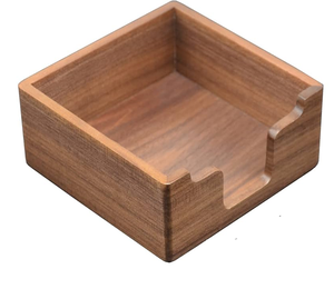 ที่ใส่กระดาษโน้ต/ที่จ่ายกระดาษโน้ต ทำจากไม้มะม่วง ผลิตด้วยมือ ออกแบบและโลโก้ตามสั่ง - Product Image 3