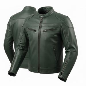Chaqueta de carreras para hombre, chaquetas para hombre, chaqueta de cuero para motocicleta, equipo de protección para motociclistas, abrigo moderno europeo. - Product Image 1