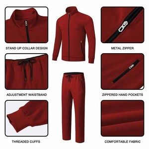 Unisex Winter Casual Solid Polyester Tracksuit Set Quick Dry Sportswear Jogging Suit Custom Training Outfit Activewear Gym Wear - Product Image 4
