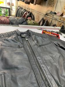 Winter Leather Jackets Pure Leather Jacket Men 100% <b>Genuine</b> Leather Stand Collar Waterproof & Breathable All Sizes - Product Image 2