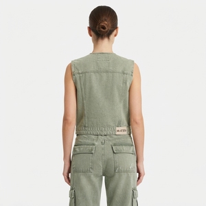 Women Utility Cargo Vest And <b>Pants</b> Set Multi Pocket Sleeveless Workwear Matching Two Piece Casual Streetwear Outfit - Product Image 2