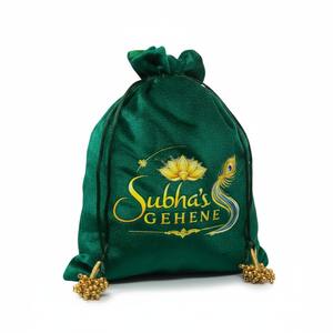 กระเป๋าผ้ากำมะหยี่แบบ Potli - แฟชั่นปรับแต่งสีและโลโก้ได้ คุณภาพสูง - Product Image 2