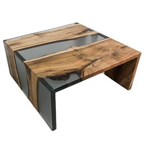 โต๊ะรับประทานอาหารสีเขียว100% ปลอดภัยสำหรับร้านอาหารห้องครัวบาร์สำนักงานเฟอร์นิเจอร์ไม้อีพ็อกซี่เรซิ่นดีไซน์แบบดั้งเดิมสำหรับห้องนั่งเล่น - Product Image 2